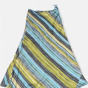 Valerie Stevens Blue and Green Striped Skirt
